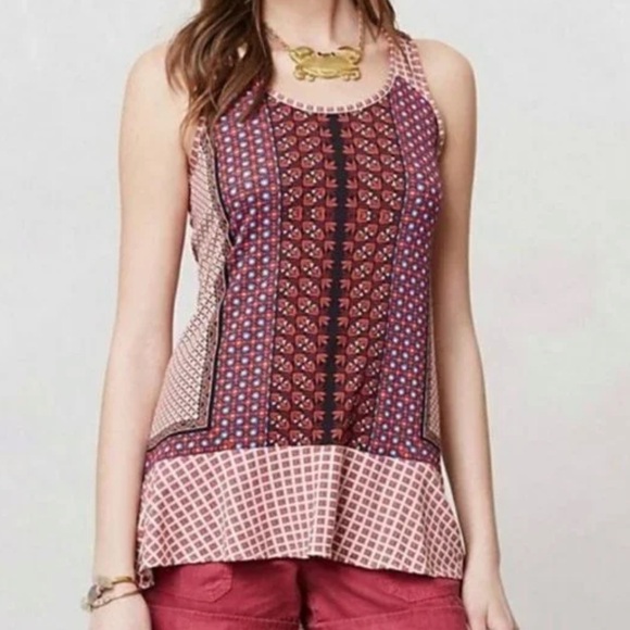 Anthropologie Tops - Weston Wear for Anthropologie red/white multicolored tunic/tank top